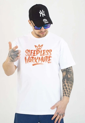 T-shirt Motive Work biało czerwony