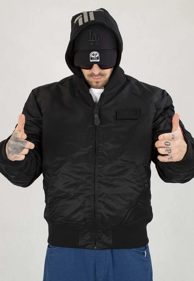 Kurtka Alpha Industries Zimowa MA-1 ZH Back Print 128113 czarno kolorowa