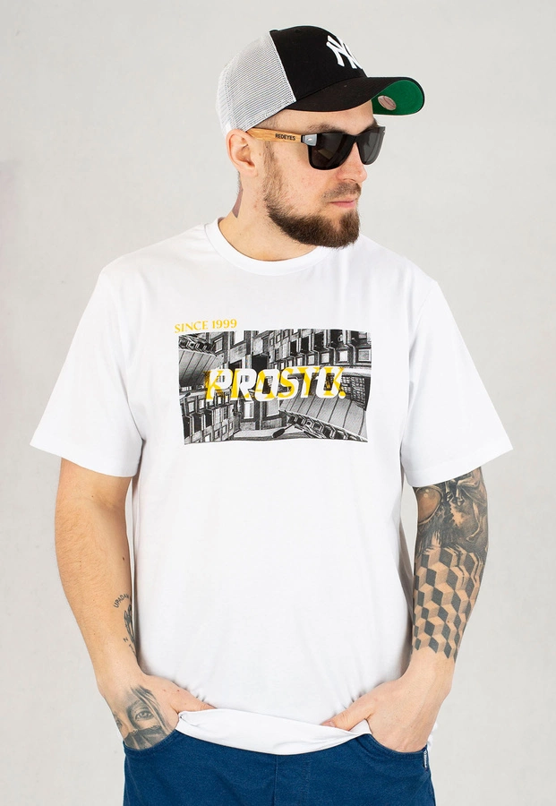 T-shirt Prosto City biały