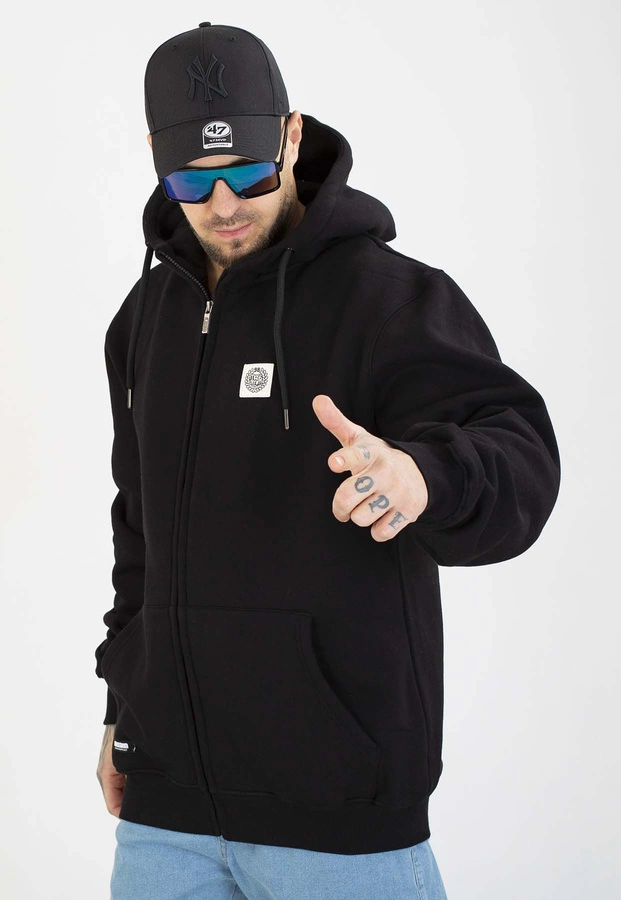 Bluza Mass Z Kapturem ZIP Patch czarna