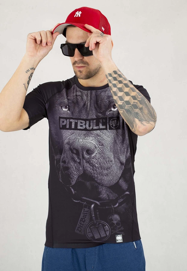 T-shirt Sportowy Pit Bull Rashguard Shortsleeve Born In 1989 czarny