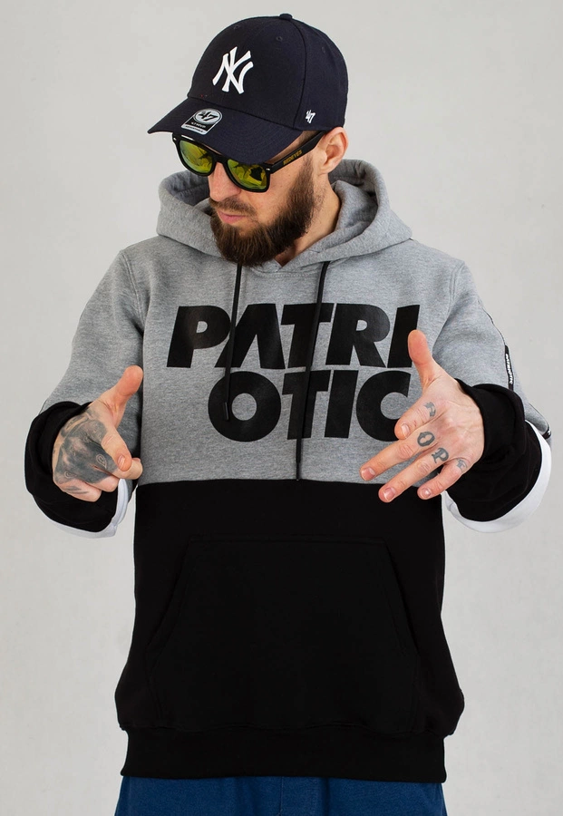 Bluza Patriotic Hoodie Cls Line biało czarno szara