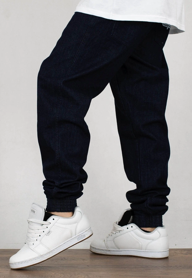 Spodnie El Polako Joggery Slim Jeans z Gumą SPP dark + Płyta Gratis