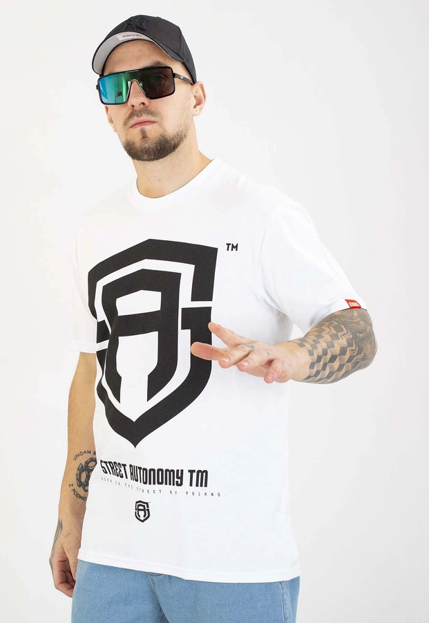 T-shirt Street Autonomy Classic biało czarny
