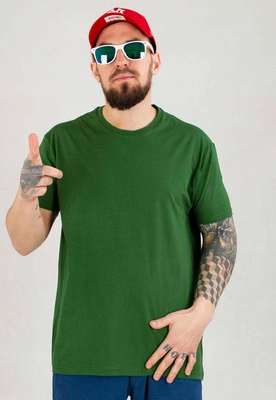 T-shirt Niemaloga Slim 150 Smooth ciemno zielony