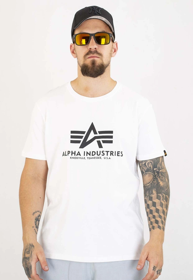 T-shirt Alpha Industries Basic 100501 biało czarny