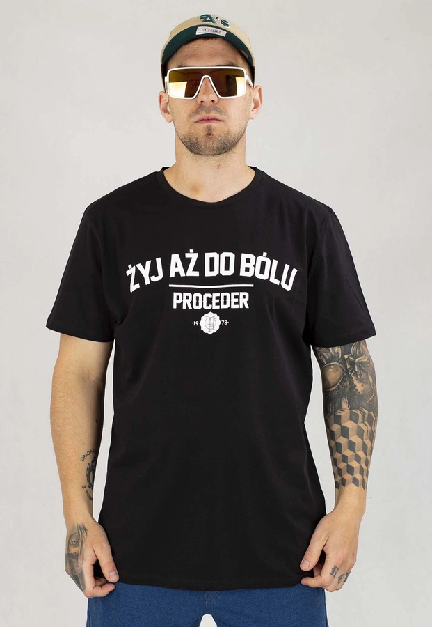 T-shirt Chada Żyj Aż do bólu czarny