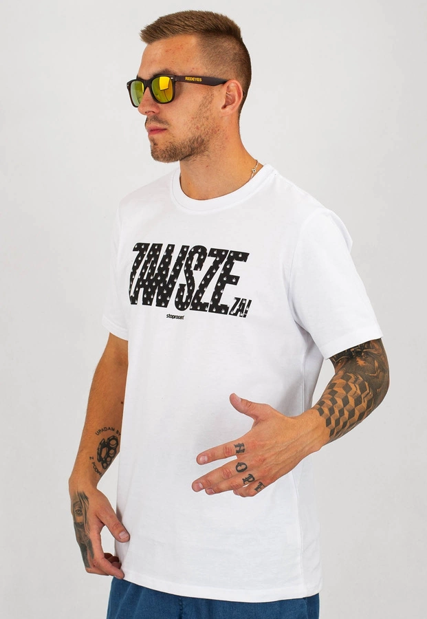 T-shirt Stoprocent Regular Zawsze Za 19 biały