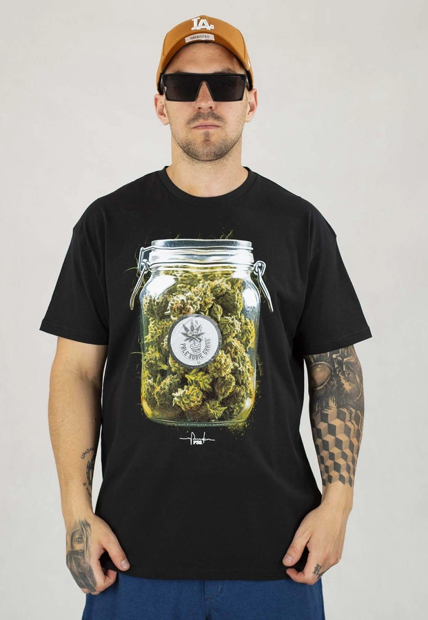 T-shirt Dudek P56 Jar of Weed czarny