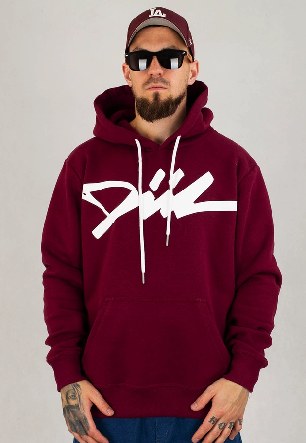 Bluza Diil Hoodie Disco bordowa