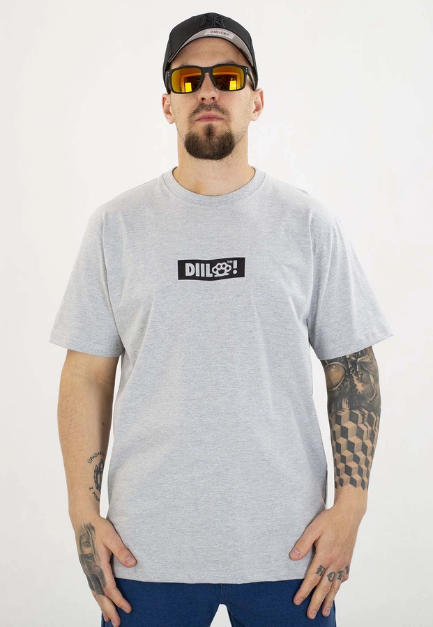 T-shirt Diil Kastet szary