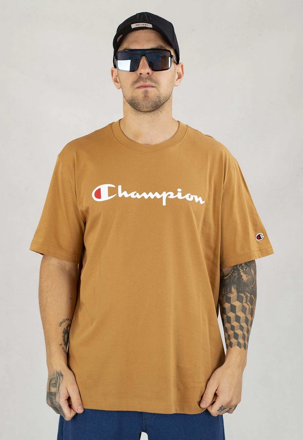 T-shirt Champion 220256 brązowy