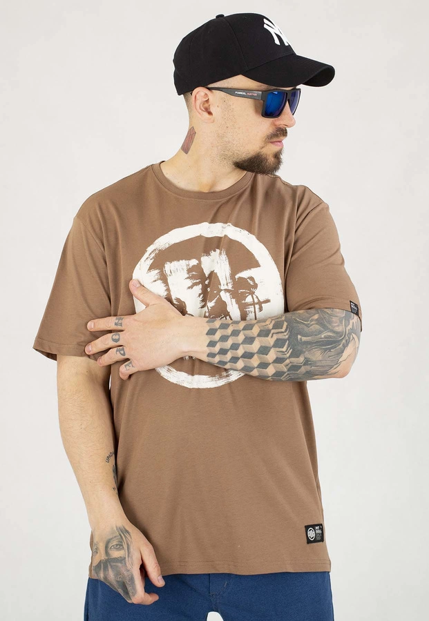 T-shirt Pit Bull Logo Palms 170 brown savana