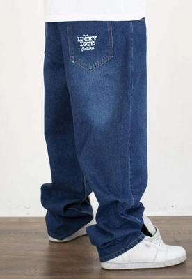 Spodnie Lucky Dice Baggy LD Clothing dark blue jeans