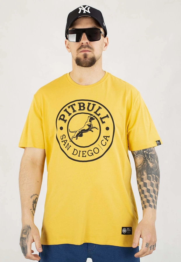 T-shirt Pit Bull Sun Diego CA 170 pale yellow