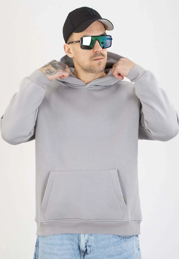 Bluza I8 Z Kapturem Basic szara