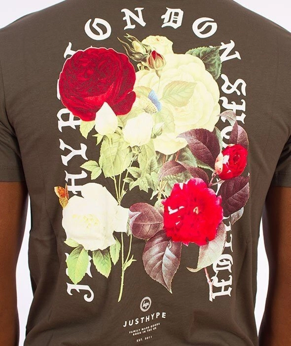 Hype-Bouquet T-Shirt Khaki