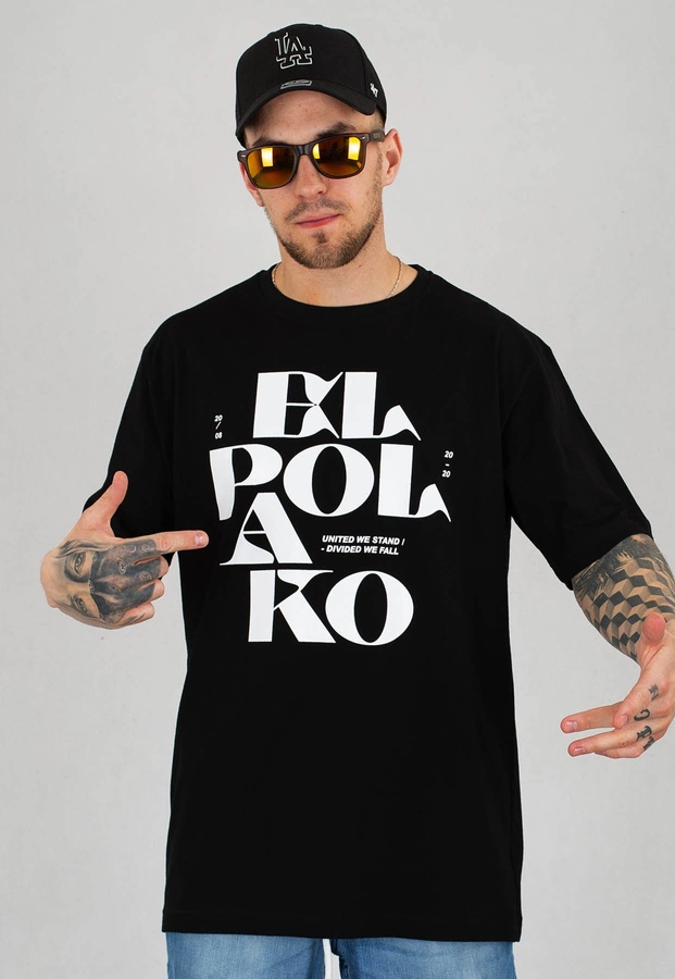 T-shirt El Polako Letters czarny + Płyta Gratis