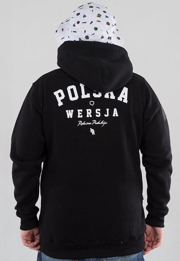Bluza Polska Wersja PW Godło Zip czarna