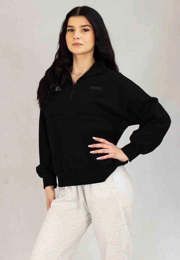 Bluza Prosto Bez Kaptura Half Zip Cla99y czarna