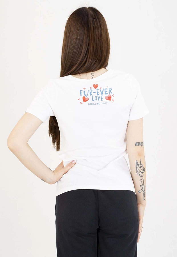 T-Shirt Pit Bull Fur Ever Love 190 white