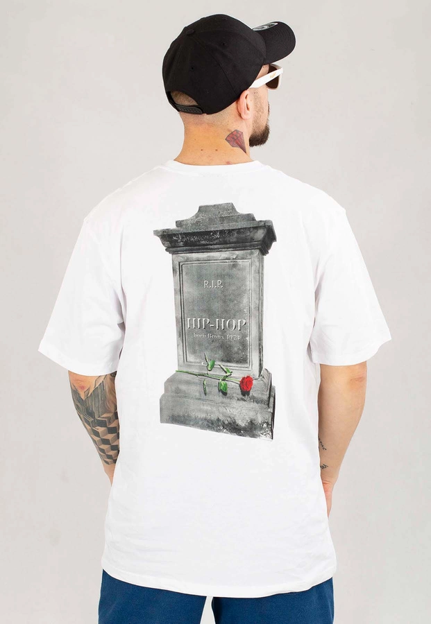 T-shirt Mass Gravestone biały