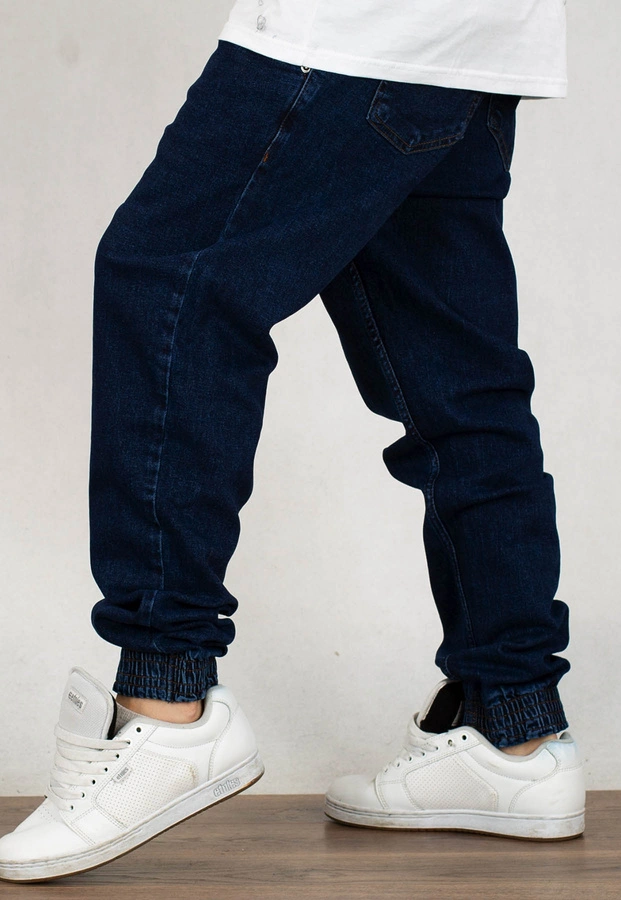 Spodnie SSG Jogger Slim Small Logo ciemno niebieskie