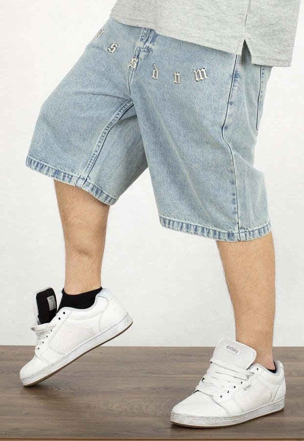 Spodenki Mass Jeans Bergen Loose Fit light blue