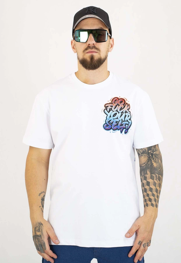 T-shirt Motive Your Front biały