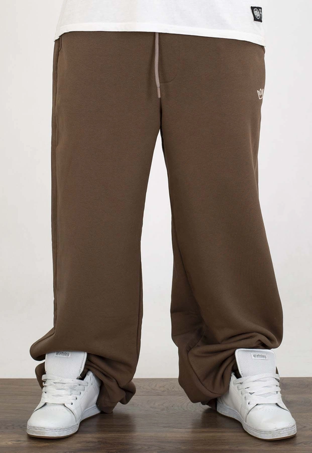 Dresy Jigga Wear Baggy Simple Logo Crown brązowe