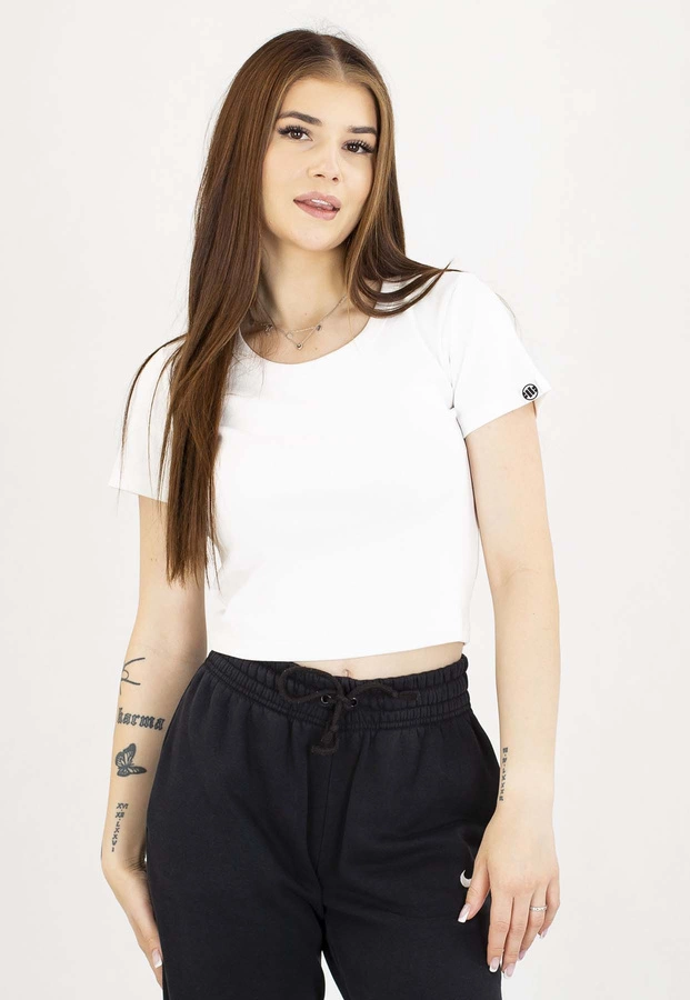 T-Shirt Pit Bull Rib Cropped 300 White