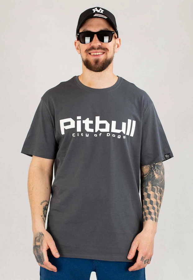 T-shirt Pit Bull City Of Dogs grafitowy