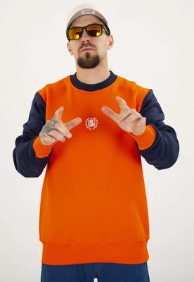 Bluza Diil Bez Kaptura Small Double pomarańczowo granatowa