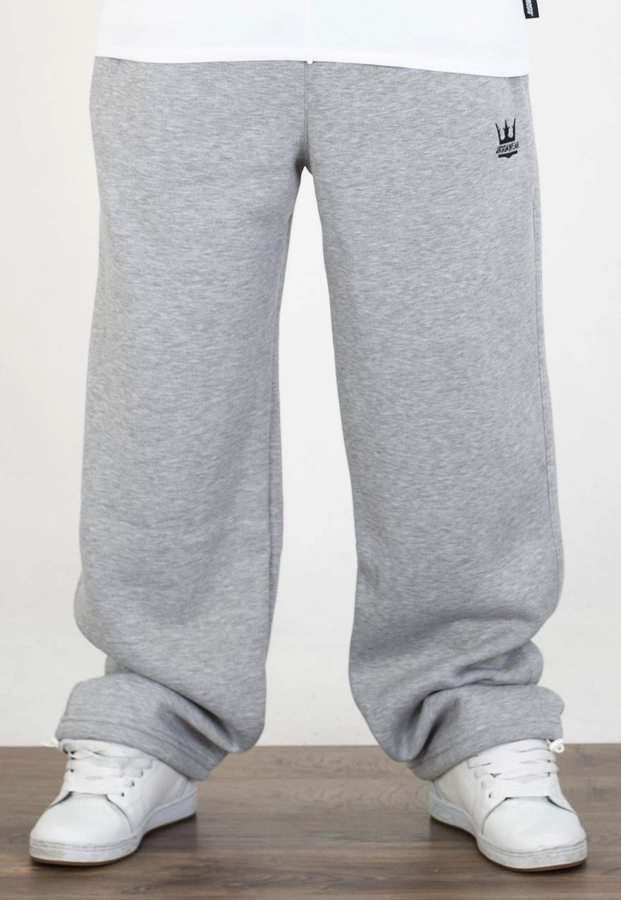 Dresy Jigga Wear Baggy Logo Drawcord jasno szare czarne