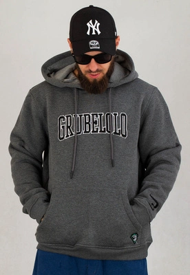 Bluza Grube Lolo Z Kapturem Writing ciemno szara
