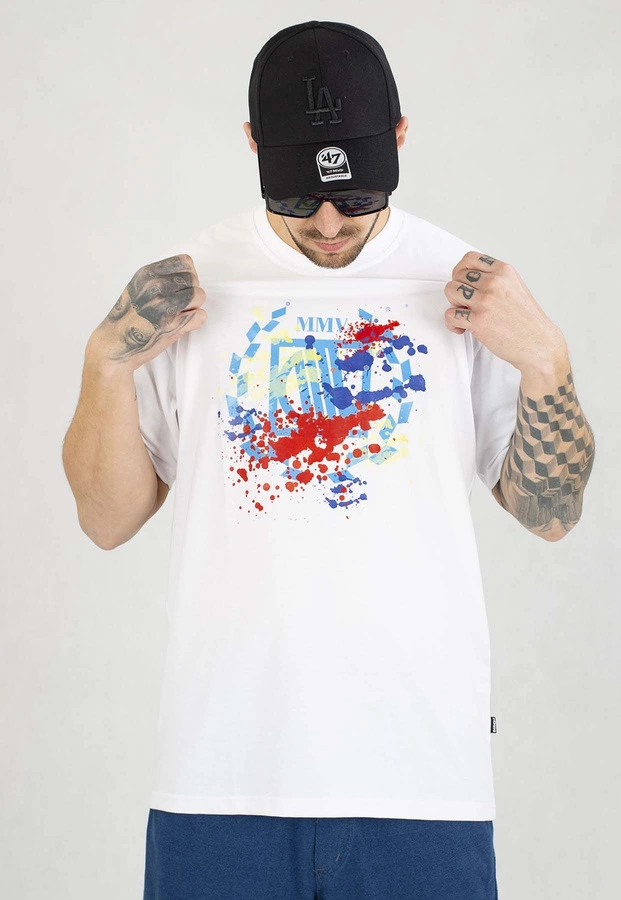 T-shirt Diil Splash biało niebieski