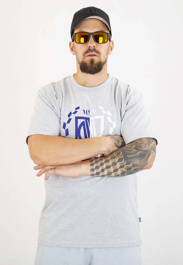 T-shirt Diil Gang szaro biały