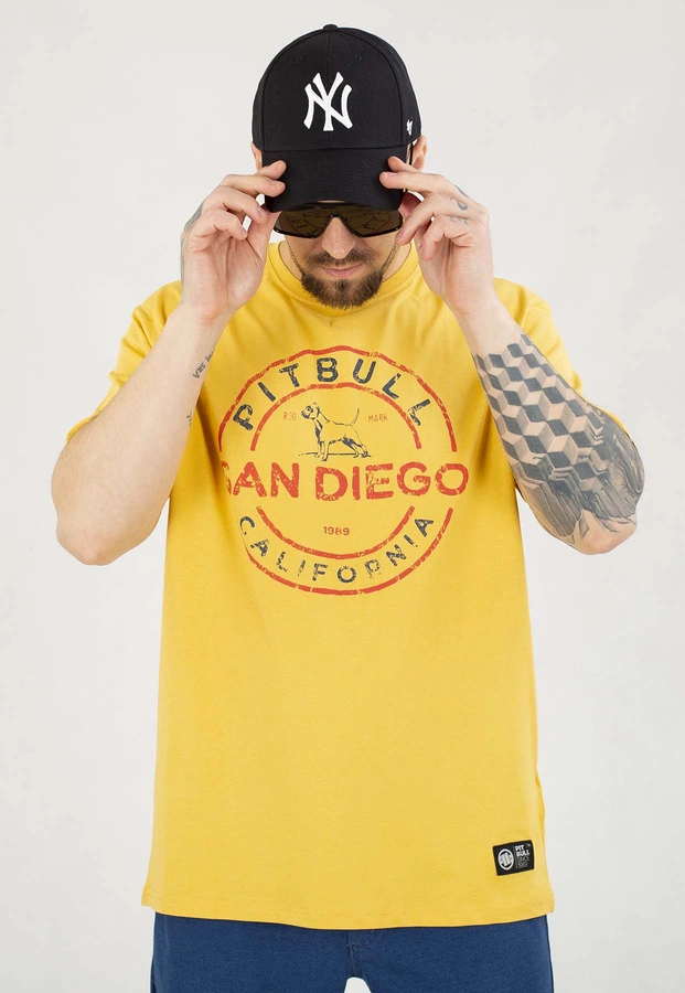 T-shirt Pit Bull San Diego INS. 170 pale yellow