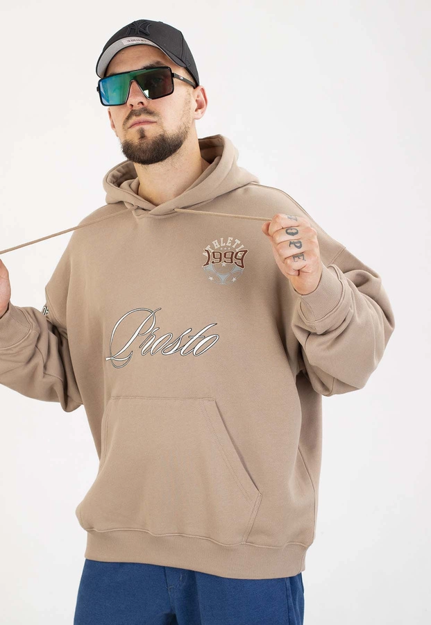 Bluza Prosto Z kapturem Football Fan beżowa