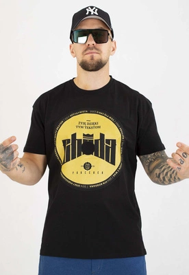 T-shirt Chada Żyję Dzięki Tym Tekstom czarny