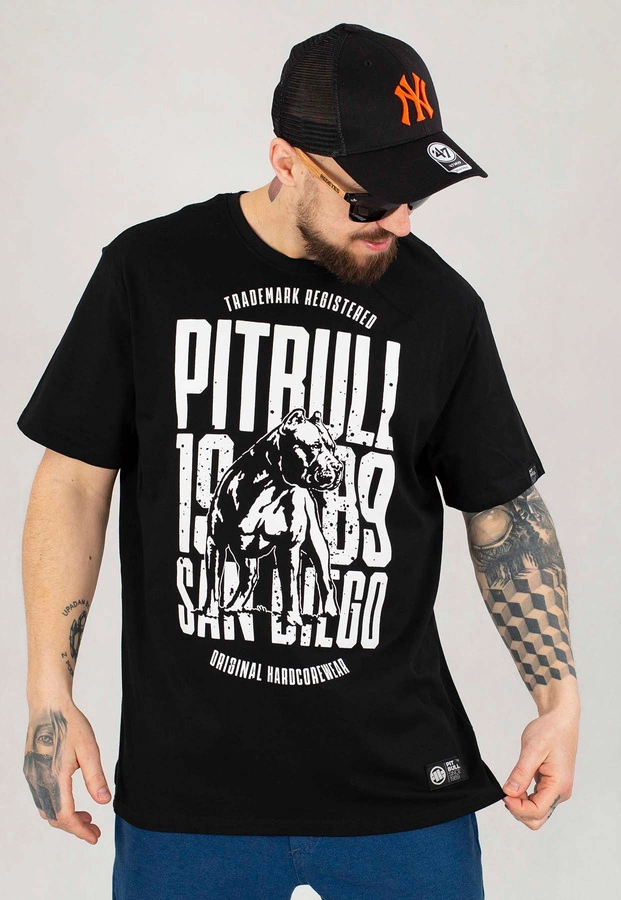 T-shirt Pit Bull San Diego Dog czarny