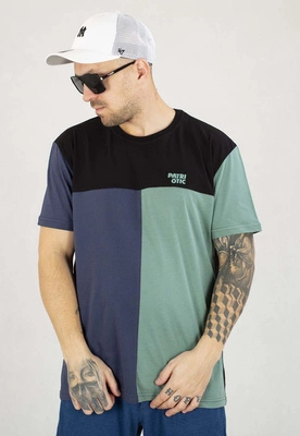 T-shirt Patriotic Cls Cut czarno fioletowo zielony