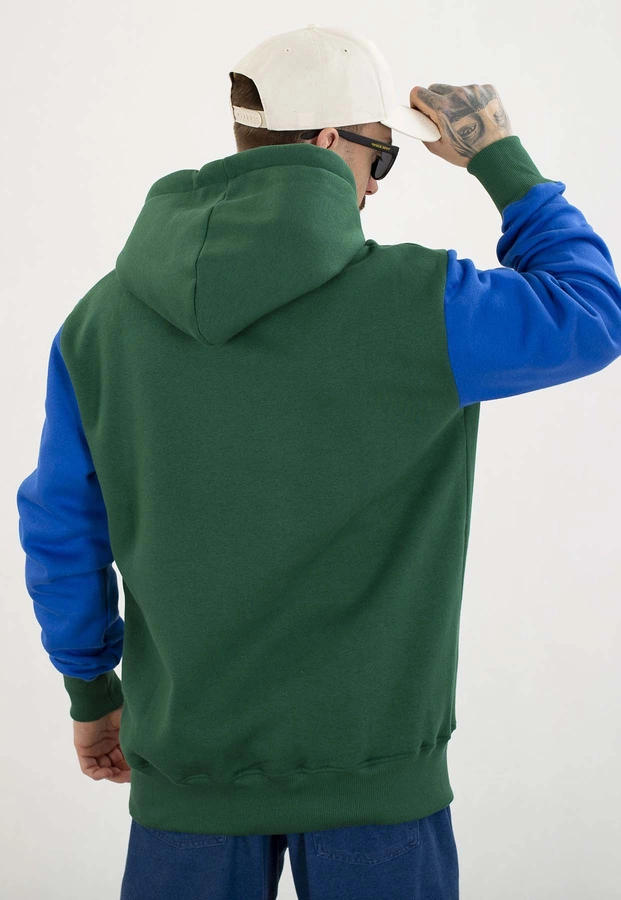 Bluza Diil Z Kapturem Small Double zielono chabrowa