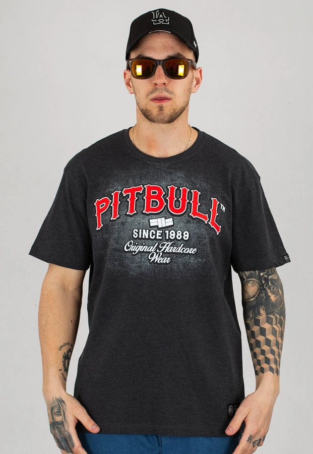 T-shirt Pit Bull Pffp grafitowy melanż