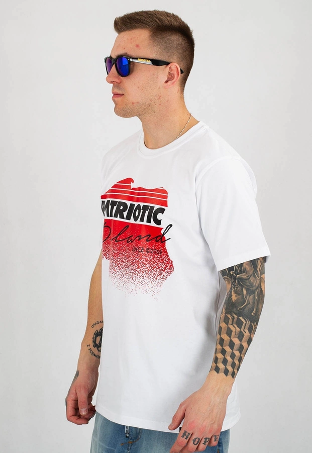 T-shirt Patriotic Future Map biała