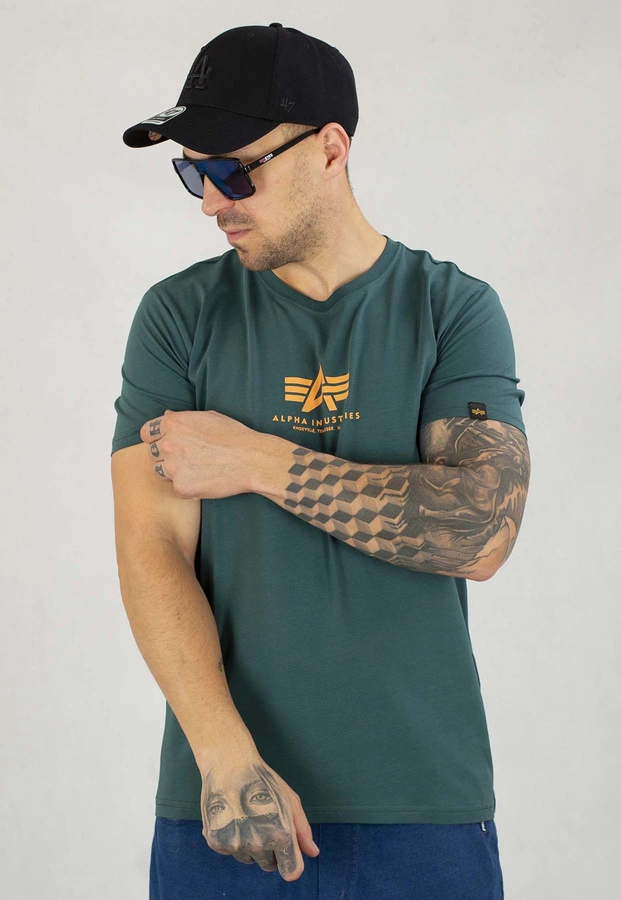 T-shirt Alpha Industries Basic T ML 118533 zielony