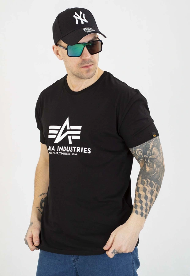 T-shirt Alpha Industries Basic 100501 czarno biały