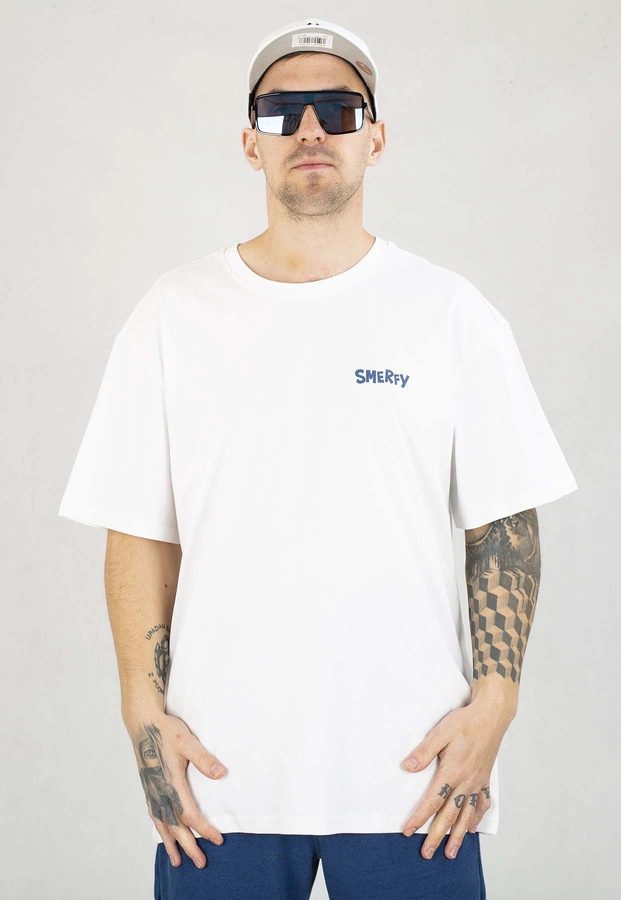 T-shirt Smerfy Baggy Scene biały