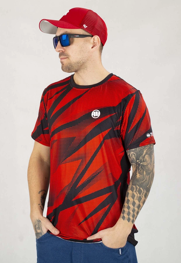 T-shirt Sportowy Pit Bull Mesh Performance Pro plus Dot Camo II czerwony