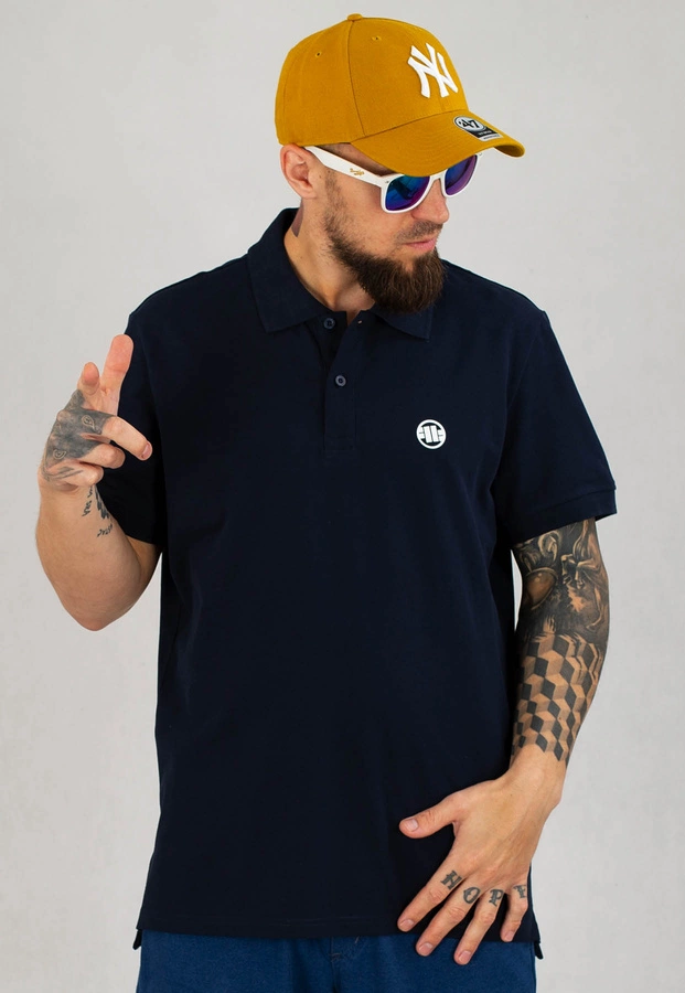 T-shirt Polo Pit Bull Regular Pique granatowy